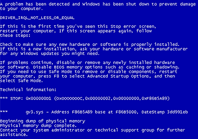 Blue Screen of Death