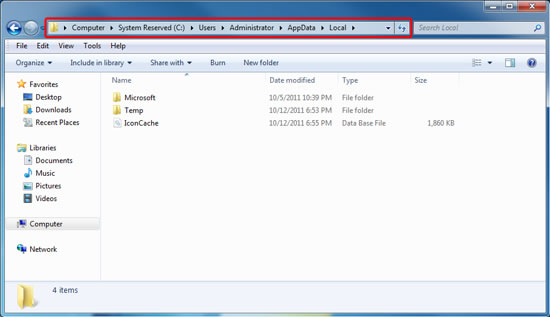users appdata then local