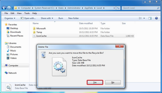 select icon cache