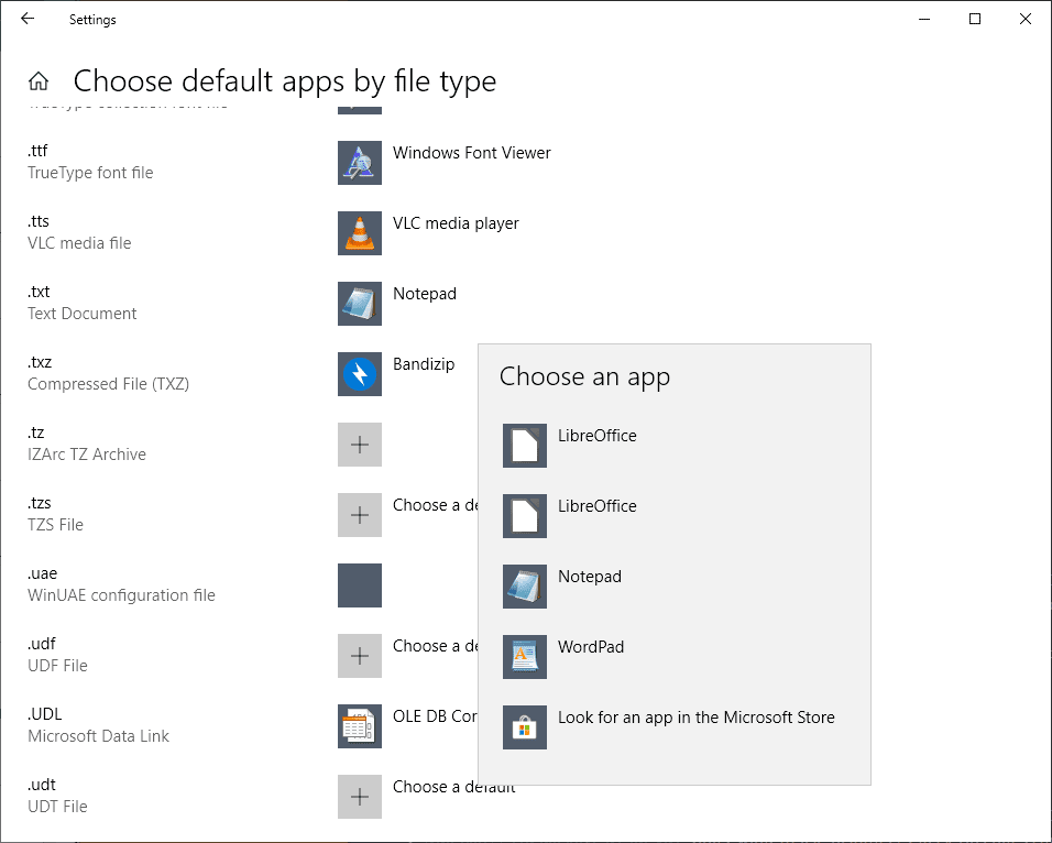 windows 10 default file associations